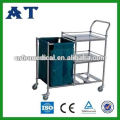 Stainless steel hospital dirt rubbish collection trolley